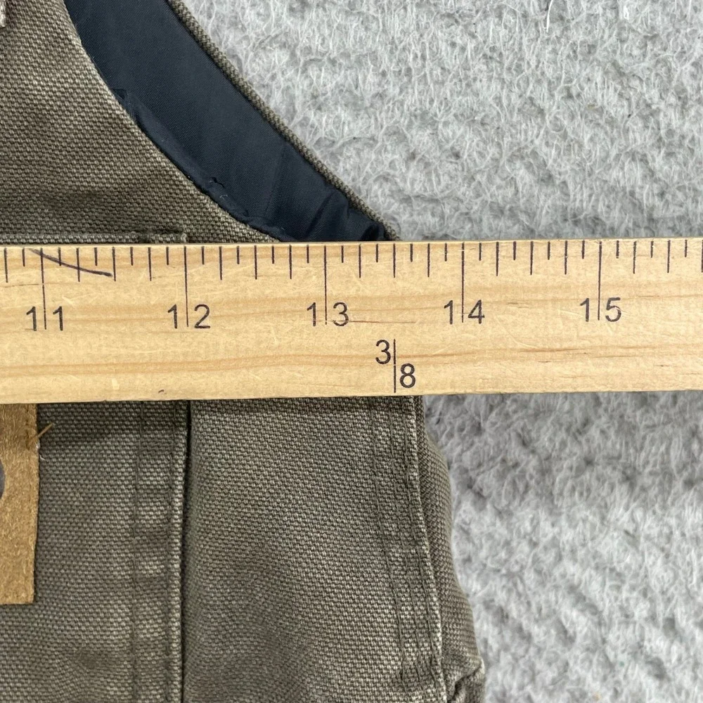 Berne Insulated Bib Overalls Kids XS Olive Drab Quilted Lined Duck Canvas Linned